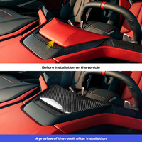 Couverture de tableau de bord en fibre de carbone Shasha pour Chevrolet Corvette C8 Stingray Z06 ZR1 2026+ Hardtop