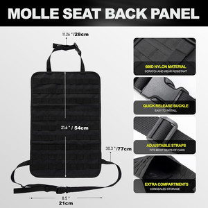 Chiến Thuật Xe Ghế Trở Lại Tổ Chức 5 Có Thể Tháo Rời Molle Pouch Nâng Cấp Phổ Xe Molle Bảng Điều Chỉnh Tổ Chức Cho An Ninh Săn Bắn - Product Image 4
