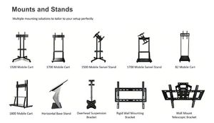 ไวท์บอร์ดอัจฉริยะแบบอินเทอร์แอคทีฟขนาด 65 นิ้ว รุ่น HB ซีรีส์ 4K UHD หน้าจอสัมผัสแบบปากกาคู่ สำหรับ<span class=keywords><strong>การ</strong></span>ศึกษาในร่ม <span class=keywords><strong>การ</strong></span>ประชุมทางธุรกิจ และร้านค้าปลีก - Product Image 5