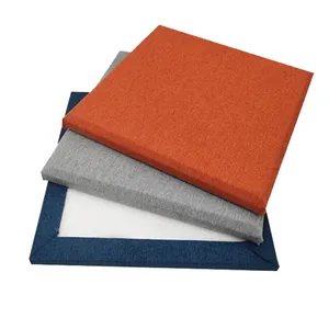 Panneaux acoustiques en fibre de verre recouverts de tissu insonorisant pour auditorium, cinéma, appartement - Option ignifuge, utilisation en bureau - Product Image 2