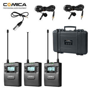 <span class=keywords><strong>Comica</strong></span> <span class=keywords><strong>CVM</strong></span>-WM300(A) Microphone sans fil UHF 96 canaux XLR Réduction du bruit Microphone à double revers Construction entièrement en métal pour - Product Image 6