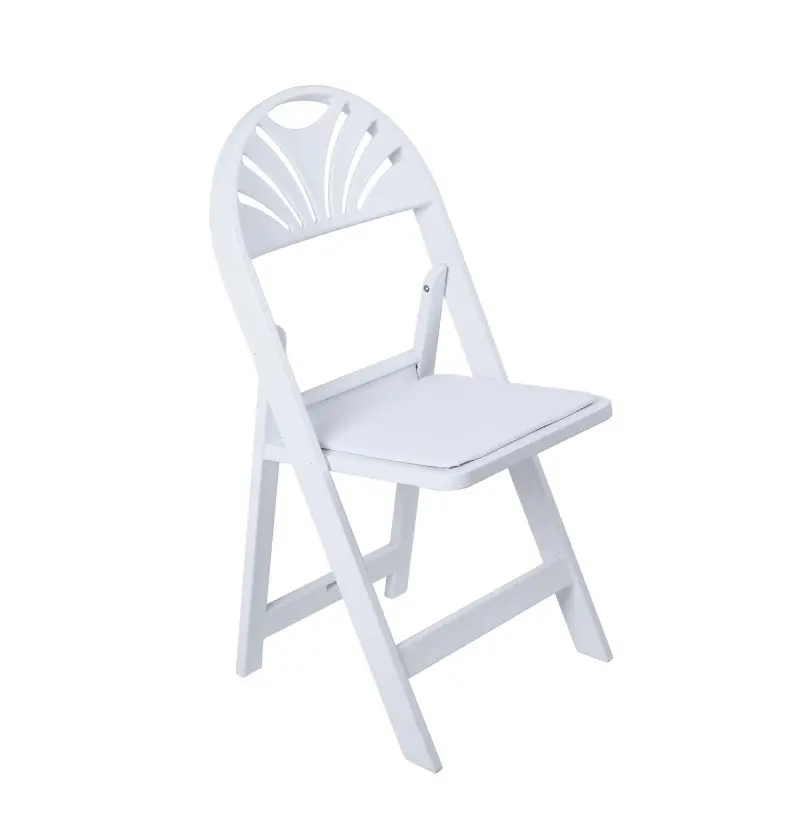 ที่มีคุณภาพสูงขายส่งที่กำหนดเองราคาถูกสีขาวไม้เก้าอี้พับสำหรับขาย