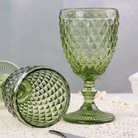 Verres à Vin Cocktail Vintage Rose Multicolores Vente Chaude en Gros Vaisselle en Verre Mariage Fête Gobelets Verts Bleus Violets