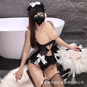 Pas de soirée tardive, ensemble de lingerie sexy en dentelle Lianyungang, robe de mariée pure et séduisante, uniforme de tentation, robe de nuit qqny - Product Image 3