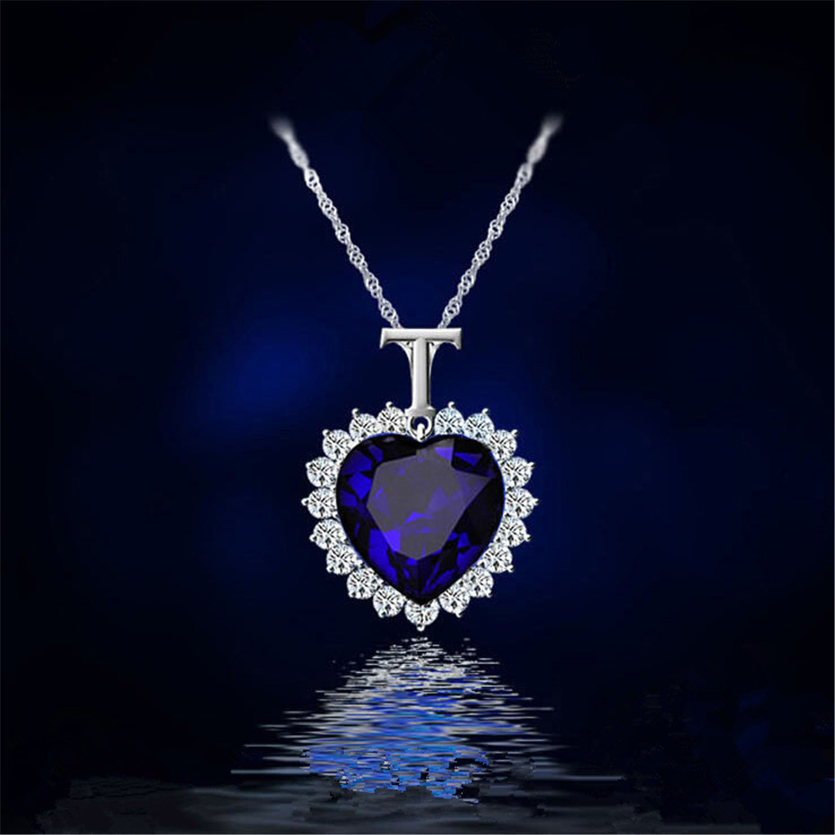 Titanic Blue Stone Necklace Titanic Blue Diamond Jewelry Heart Of