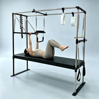Table de Pilates Cadillac Trapeze avec cadre en alliage d'aluminium durable, ressorts de qualité supérieure, revêtement en cuir microfibre et rembourrage en EVA pour équipement de fitness