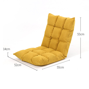 Cuscini per Chaise Longue a 18 Griglie, Seduta Tatami Regolabile, Divano da Terra Pieghevole con Schienale Regolabile - Product Image 1