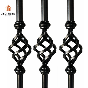 Venta al por mayor interior decorativo redondo <span class=keywords><strong>5</strong></span>/8 ''hueco hierro forjado escalera cesta balaustre Metal escalera cesta husillo para barandilla - Product Image 3