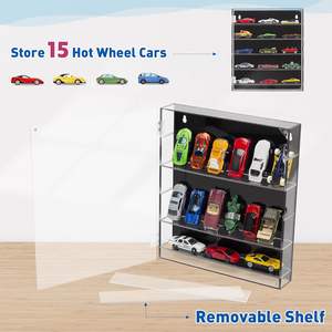 5-Tier Acrylic Display Case for Hot Wheels &amp; <strong>Matchbox</strong> <strong>Cars</strong>, Transparent Toy <strong>Car</strong> Showcase with Magnetic Switch Door (5-Tiers) - Product Image 6