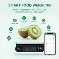 Balance de cuisine numérique intelligente compatible avec les applications pour une vie saine, la pâtisserie à domicile, le fitness, une alimentation équilibrée, fonction de mesure du poids