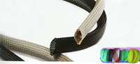 Manchons tressés de protection HNM en polyester haute durabilité, thermorétractables, ignifuges et sans halogène pour la protection des fils et câbles