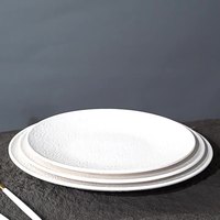 Design classique personnalisé rond durable 8 pouces bambou ménage réutilisable mélamine assiettes