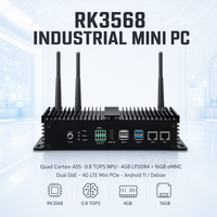 Mini PC industriel RK3568 avec contrôle industriel, 4x RS232 DB9 RS485 CAN, 2x GPIO, écran tactile, I2C, haut-parleur IR, 2x USB3.0, 4x USB2.0