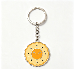 Porte-clés en métal émaillé personnalisé, alliage de zinc, impression UV, forme irrégulière, nickelé, cadeau souvenir - Product Image 2