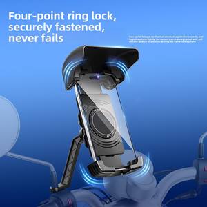Nouveau support <span class=keywords><strong>de</strong></span> téléphone pour vélo anti-regard indiscret avec pare-<span class=keywords><strong>soleil</strong></span> 360° °   Support <span class=keywords><strong>de</strong></span> téléphone rotatif à verrouillage rapide pour vélo, trottinette électrique et moto - Product Image 5