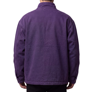 Custom Heavyweight Washed <b>Canvas</b> <b>Jackets</b> <b>Mens</b> Vintage Embroidered Stand Collar Zip Up Cargo Workwear Outerwear Coats TKAN8095 - Product Image 2
