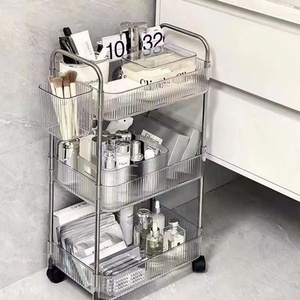 Chariot de salon de beauté haut de gamme Wss S, chariot à outils en acrylique transparent, base pour instruments, étagère de rangement, luxe léger, privé - Product Image 6