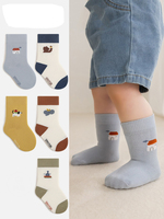 Chaussettes pour bébé Xiangyi, motif animal de dessin animé, en coton antibactérien, tricotées, respirantes, décontractées, ensemble de chaussettes de printemps