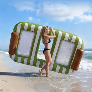 Outdoor Summer Large <b>Inflatable</b> Pool Float Hammock for Adults Sun Bathing Tanning Mesh Raft Water Lounger Beach Lake Party - Product Image 6