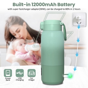 Chauffe-<span class=keywords><strong>biberon</strong></span> portable pour les voyages, chauffe-eau et lait pour bébé avec chauffage rapide et longue durée de vie de la batterie, grande capacité de 17 onces - Product Image 4
