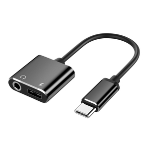 <span class=keywords><strong>Adaptateur</strong></span> USB C vers 3.5mm pour casque et chargeur <span class=keywords><strong>2</strong></span> <span class=keywords><strong>en</strong></span> <span class=keywords><strong>1</strong></span> USB C vers prise audio auxiliaire avec cordon de câble de charge rapide PD 60W - Product Image 1