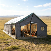Grande tente événementielle commerciale robuste 5m x 15m en toile imperméable pour l'été, structure en acier, montage rapide, idéale pour le glamping et le safari en extérieur
