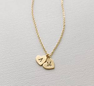 Collar con inicial de Corazón Dorado, collar de mamá para mujer con iniciales para niños, collar con múltiples letras, regalo personalizado para ella - Product Image 3
