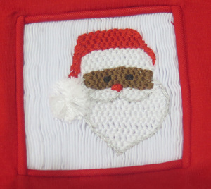 Vente flash, vêtements pour filles de haute qualité, robe de Noël à carreaux pour tout-petits, robe adorable avec motif de Père Noël brodé à la main - Product Image 6