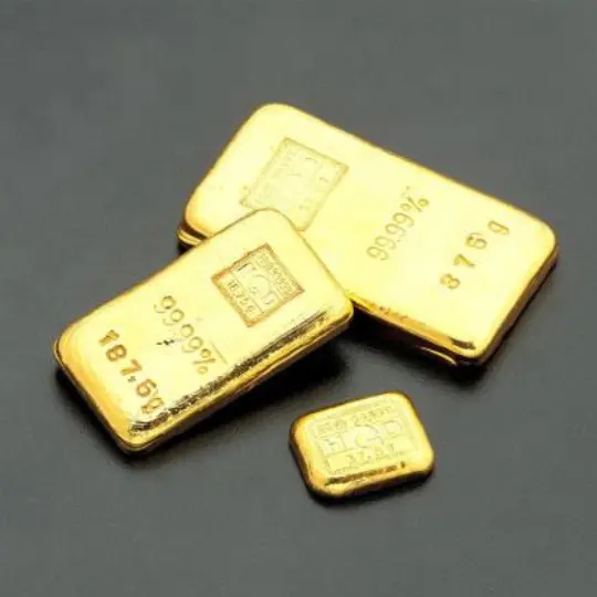 Metal gold 24k pure real solid 999 gold bullion bars