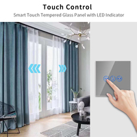Interrupteur mural tactile et prise Wi-Fi Tuya Touchmi avec panneau en verre, commande vocale/à distance pour usage domestique/hôtelier