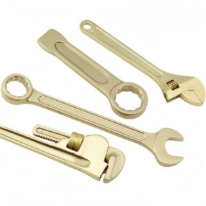 Llave de extremo abierto única de bronce de aluminio antichispas duradera de alto rendimiento para uso en lugares inflamables y explosivos - Product Image 4