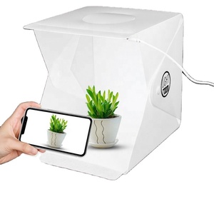 Mini caja de luz LED plegable para <span class=keywords><strong>estudio</strong></span> fotográfico, caja de 20cm con Usb para foto y Mesa - Product Image 1