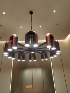Lámpara <span class=keywords><strong>Colgante</strong></span> Moderna en Forma de U con Múltiples Cabezales Metálicos para Restaurante, Hotel, Sala de Estar, Lámpara de Techo LED de Diseño Nórdico - Product Image 3