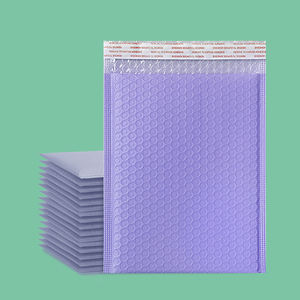 Sac à bulles en film co-extrudé biodégradable écologique violet 15x20+4CM épais pour cosmétiques, bijoux, CD, enveloppe express - Product Image 1