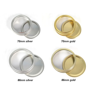 Fabrika Satışı Çevre Dostu Yeniden Kullanılabilir Hafif 70mm 86mm Gümüş/Altın Gıda Sınıfı Teneke Vidalı Kapaklı Konserve Kavanoz Kapakları - Product Image 2