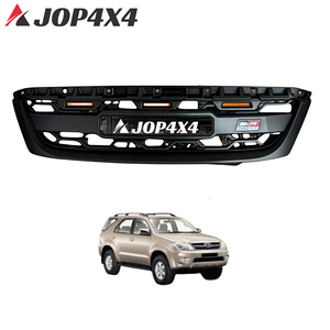 Aksesoris Fortuner 2004-2007 4X4 ABS GR Grille Depan Dengan Lampu LED Bumper Depan Masker Depan - Product Image 1