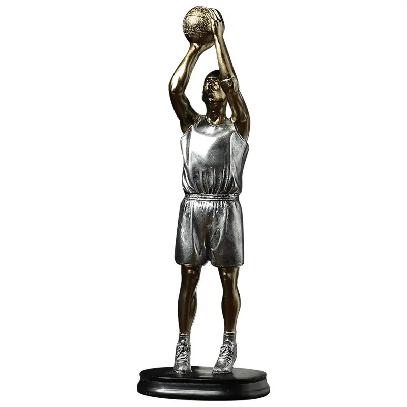 Basketbol oyuncu spor kupa el sanatları reçine dekorasyon oyuncu madalya özel kupa çevre dostu avrupa halk sanat heykelcik
