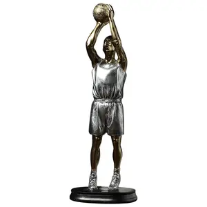 Basketball Player Sports Trophies Handicraft Resin Decoration Player Medal Custom Trophy Eco-friendly Europe Folk Art Figurine