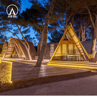 Tente de camping de luxe à cadre en A imperméable de style campagne en triangle extérieur