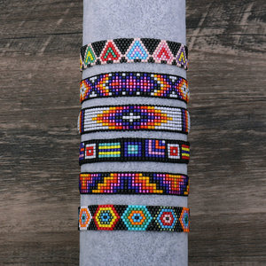<span class=keywords><strong>Bracelet</strong></span> en perles naturelles pour femmes, design géométrique, petite perle, let arc-en-ciel, <span class=keywords><strong>macramé</strong></span> tissé, motifs avec perles - Product Image 1
