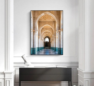 Póster de Arquitectura de Estilo Marroquí, Impresiones en Lienzo de Pinturas de Arcos de Pasillos, <span class=keywords><strong>Cuadros</strong></span> Decorativos para Sala de Estar, Decoración del Hogar, Estética - Product Image 2