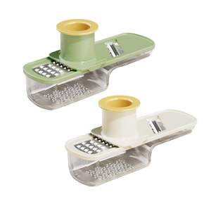 Großhandel Neuer Drei-in-Eins Manueller Ingwer-Knoblauch-Zerkleinerer PP Haushalt Küche Multifunktions-Schneider Reibe Zerkleinerer Knoblauchpaste - Product Image 1