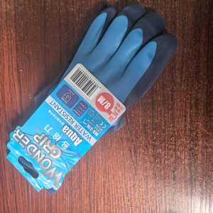Aqua Wonder Grip Waterproof Work Gloves Latex Coated <b>Nylon</b> Size 7/6 Gardening Protection - Product Image 2