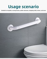 Barres d'appui de sécurité pour salle de bain pour personnes handicapées, personnalisées en usine, 300 mm, en acier inoxydable et ABS, pour douche et toilettes