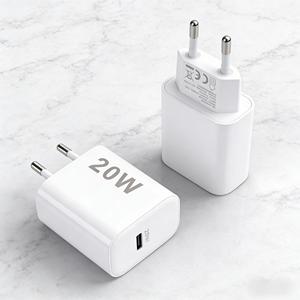 Adaptador de cargador de teléfono con salida única Tipo-C QC3.0 Carga Rápida 20W Cargador USB A para teléfonos móviles Apple series 8-16 - Product Image 1