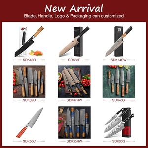 Cuchillo de chef japonés Gyuto Damascus Bunka de diseño estético, hecho de acero damasco con mango octogonal de madera. - Product Image 6