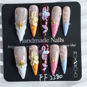 <span class=keywords><strong>Ongles</strong></span> press-on faits main de haute qualité personnalisés avec colle, OEM ODM, étiquette privée, <span class=keywords><strong>faux</strong></span> <span class=keywords><strong>ongles</strong></span>, <span class=keywords><strong>ongles</strong></span> artificiels, prix de gros - Product Image 2