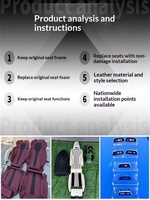 Sièges sport en cuir sur mesure de qualité supérieure, compatibles avec BMW Série 3 F30 G20, style M3 modifié, sièges baquet intégrés, amélioration de l'intérieur