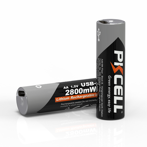 PKCELL AA USB-Batterien Wiederaufladbare AA/AAA Typ-C Batterie 1,5V USB 2800mWh 3600mWh Wiederaufladbare Lithium-Batterie - Product Image 4