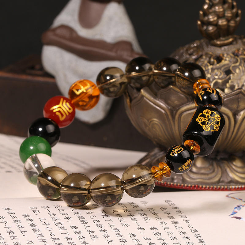 Feng Shui Five Way Bracelet Attract Wealth Porsperity and Good Luck Attract  Gift Tea Crystal Beaded Five Element Bracelets